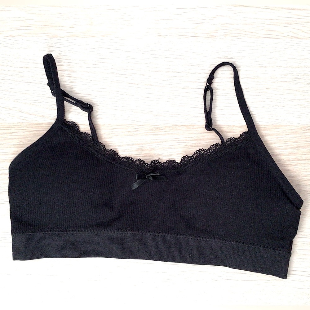 Delia’s Black Lace Trim Bralette